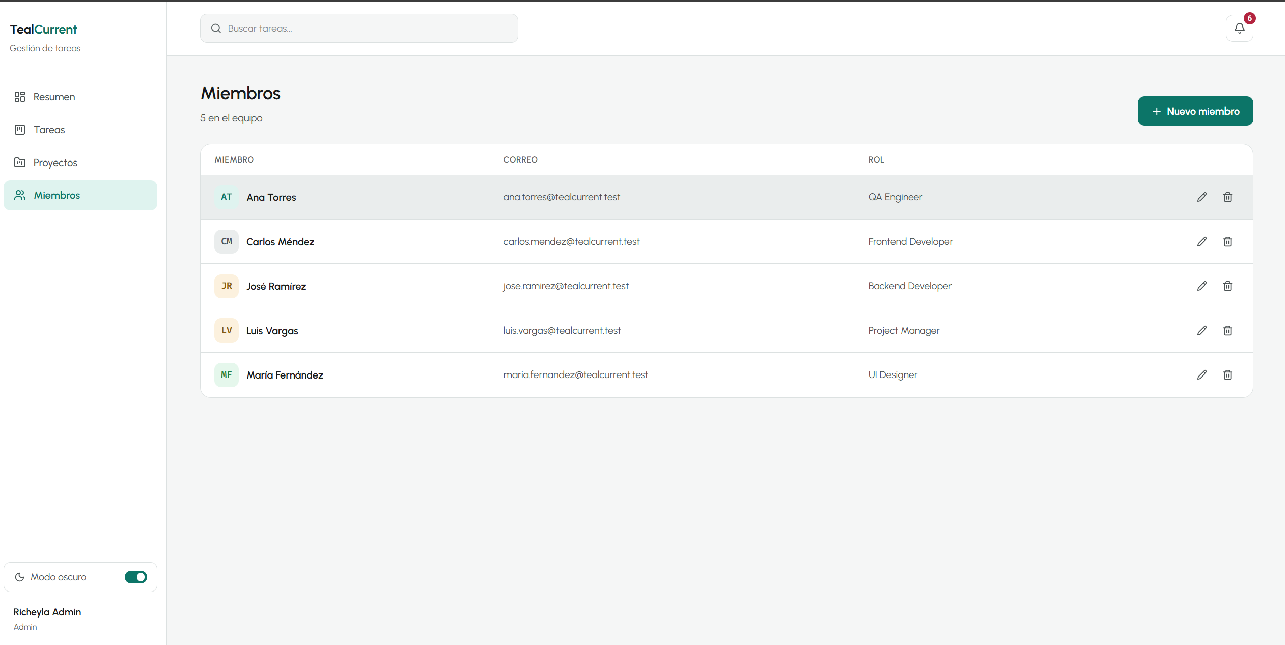 App de Gestión de Tareas - captura 4